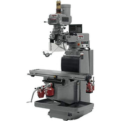 Jet - 54" Table Width x 12" Table Length, Electronic Variable Speed Control, 3 Phase Knee Milling Machine - R8 Spindle Taper, 5 hp - Apex Tool & Supply