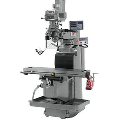 Jet - 54" Table Width x 12" Table Length, Electronic Variable Speed Control, 3 Phase Knee Milling Machine - R8 Spindle Taper, 5 hp - Apex Tool & Supply