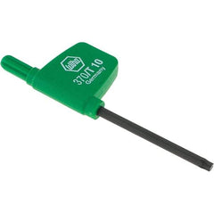 Wiha - T10 Torx Key - Flag-Style, 40mm Length Under Head, 2.9" OAL - Apex Tool & Supply