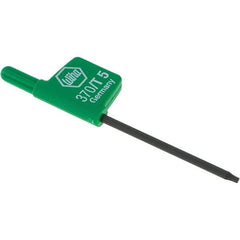 Wiha - T5 Torx Key - Flag-Style, 35mm Length Under Head, 2.6" OAL - Apex Tool & Supply