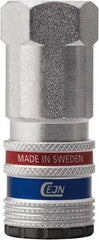 CEJN - 1/2 Female NPT ARO Pneumatic Hose Safety Coupler - Steel/Brass, 1/4" Body Diam - Apex Tool & Supply