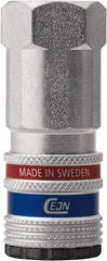 CEJN - 1/4 Female NPT ARO Pneumatic Hose Safety Coupler - Steel/Brass, 1/4" Body Diam - Apex Tool & Supply