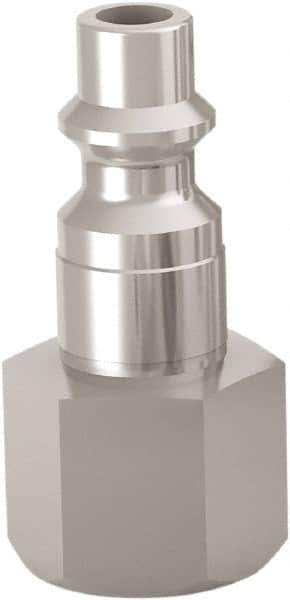 CEJN - 1/4 Female NPT Industrial Pneumatic Hose Connector - Stainless Steel, 1/4" Body Diam - Apex Tool & Supply