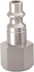 CEJN - 1/4 Female NPT Industrial Pneumatic Hose Connector - Stainless Steel, 1/4" Body Diam - Apex Tool & Supply