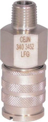 CEJN - 1/4 Male NPT Industrial Pneumatic Hose Coupler - Stainless Steel, 1/4" Body Diam - Apex Tool & Supply