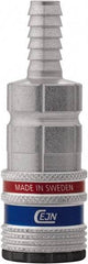CEJN - Hose Barb ARO Pneumatic Hose Safety Coupler - Steel Zinc Plated, 1/4" Body Diam, 3/8" Hose ID - Apex Tool & Supply