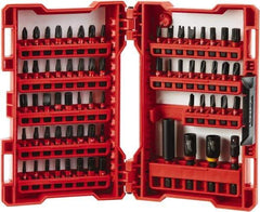 Milwaukee Tool - 65 Piece, Magnetic Bit Holder - 5/64 to 1/4" Hex, #1 to #3, Drilling/Screwdriving Utility Accessory Set Kit, 1/4" Hex Drive, Phillips, Slotted, Torx, Square Point - Apex Tool & Supply