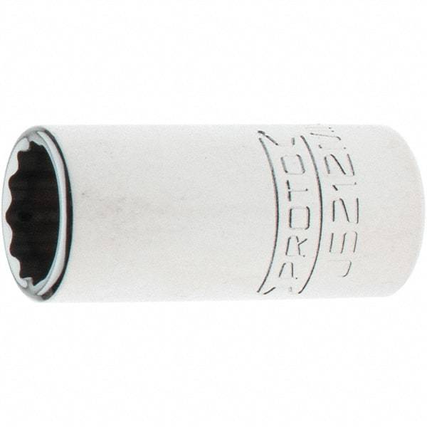 Proto - 3/8" Drive, Intermediate Hand Socket - 12 Points, 1-33/64" OAL, Steel, Full Polish Finish - Apex Tool & Supply