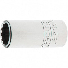 Proto - 3/8" Drive, Intermediate Hand Socket - 12 Points, 1-33/64" OAL, Steel, Full Polish Finish - Apex Tool & Supply