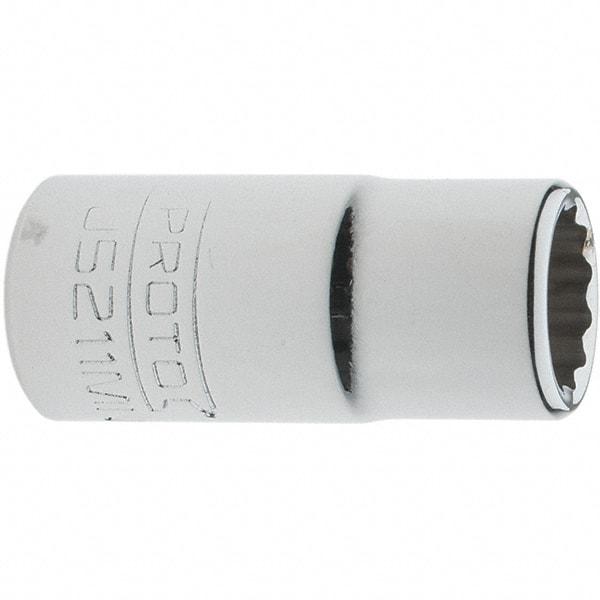Proto - 3/8" Drive, Intermediate Hand Socket - 12 Points, 1-33/64" OAL, Steel, Full Polish Finish - Apex Tool & Supply
