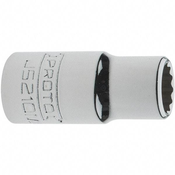 Proto - 3/8" Drive, Intermediate Hand Socket - 12 Points, 1-33/64" OAL, Steel, Full Polish Finish - Apex Tool & Supply