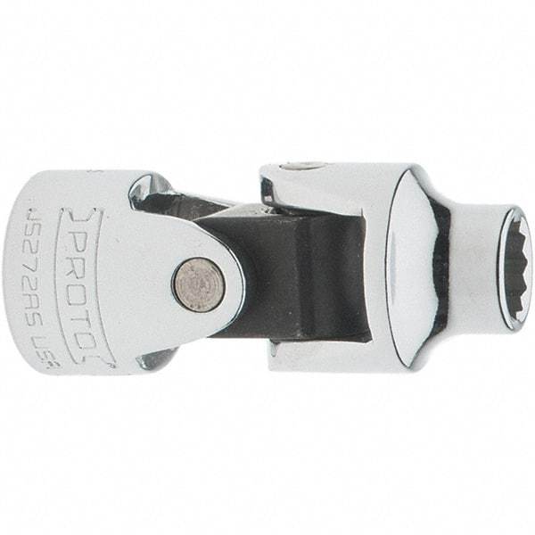 Proto - 5/16", 3/8" Drive, Intermediate Hand Socket - 12 Points, 1-47/64" OAL, Steel, Full Polish Finish - Apex Tool & Supply