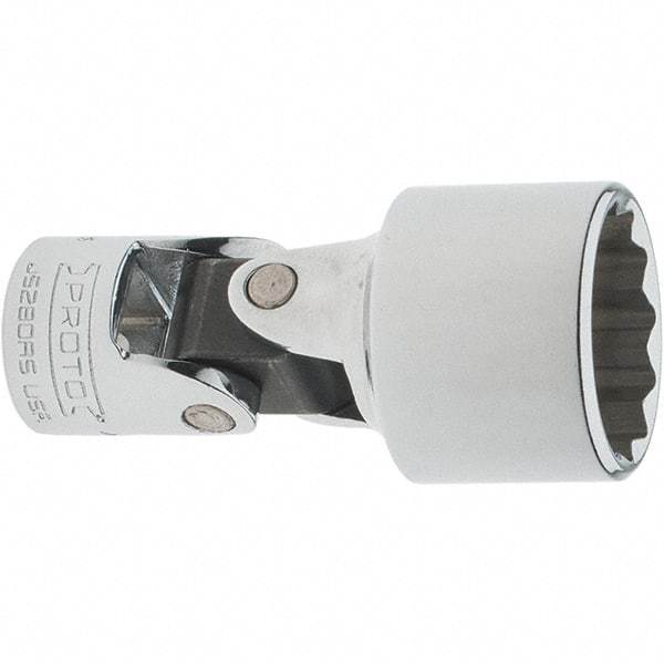 Proto - 13/16", 3/8" Drive, Intermediate Hand Socket - 12 Points, 2-1/4" OAL, Steel, Full Polish Finish - Apex Tool & Supply