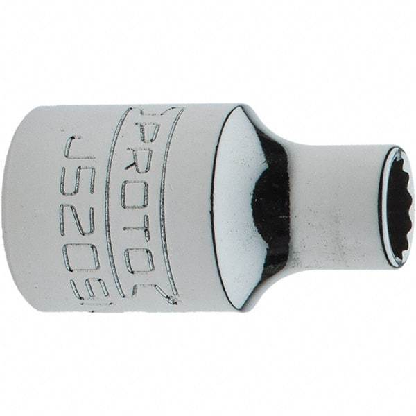 Proto - 9/32", 3/8" Drive, Intermediate Hand Socket - 12 Points, 1-15/64" OAL, Steel, Full Polish Finish - Apex Tool & Supply