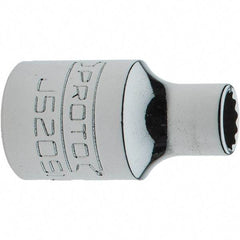 Proto - 9/32", 3/8" Drive, Intermediate Hand Socket - 12 Points, 1-15/64" OAL, Steel, Full Polish Finish - Apex Tool & Supply