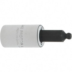 Proto - 1/4" Drive, 9/64" Hex Bit Socket - 1-1/2" OAL, 1.047" Bit Length, Ball End - Apex Tool & Supply