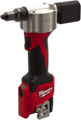 Milwaukee Tool - All up to 3/16" Closed End Rivet Capacity , 2,000 Lb Pull Force Cordless Electric Riveter - 0.8" Stroke Length, 12 Volt, Mandrel Collection, Bare Tool Battery Included - Apex Tool & Supply