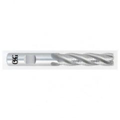 1-1/2 x 1-1/4 x 4 x 6-1/2 6 Fl HSS-CO Roughing Center Cutting End Mill -  Bright - Apex Tool & Supply