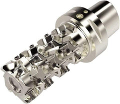 Seco - 50mm Cut Diam, 153mm OAL, Indexable Square Shoulder Helical End Mill - LO.. 12 Inserts, C6 Modular Connection, 90° Lead Angle, Through Coolant, Series Square T4-08 - Apex Tool & Supply