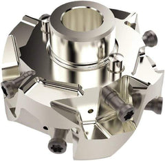 Seco - 50mm Cut Diam, 18mm Shank Diam, 33.5mm OAL, Indexable Square Shoulder Helical End Mill - LO.. 12 Inserts, Cylindrical Shank, 90° Lead Angle, Series Square T4-08 - Apex Tool & Supply