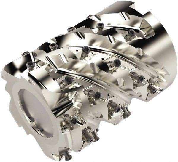 Seco - 35 Inserts, 3" Cut Diam, 1" Arbor Diam, 3.18" Max Depth of Cut, Indexable Square-Shoulder Face Mill - 90° Lead Angle, 100mm High, LOEX12.. Insert Compatibility, Through Coolant, Series Square T4-12 - Apex Tool & Supply