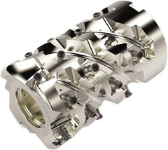 Seco - 28 Inserts, 2-1/2" Cut Diam, 1" Arbor Diam, 3.18" Max Depth of Cut, Indexable Square-Shoulder Face Mill - 90° Lead Angle, 163mm High, LOEX12.. Insert Compatibility, Through Coolant, Series Square T4-12 - Apex Tool & Supply