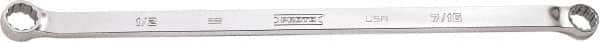 Proto - 7/16" x 1/2" 12 Point Box Wrench - Double End, 21/32" Head Diam x 23/64" Head Thickness, 10-45/64" OAL, Steel, Polished Finish, 15° Offset - Apex Tool & Supply