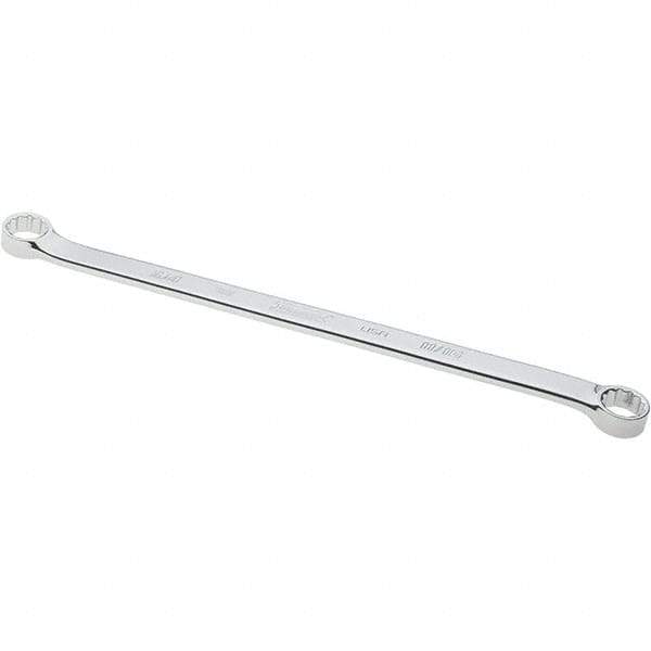 Proto - 11/16" x 3/4" 12 Point Box Wrench - Double End, 1" Head Diam x 1/2" Head Thickness, 14-11/32" OAL, Steel, Polished Finish, 15° Offset - Apex Tool & Supply