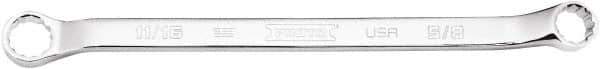 Proto - 5/8" x 11/16" 12 Point Box Wrench - Double End, 1" Head Diam x 29/32" Head Thickness, 10-19/32" OAL, Steel, Polished Finish, 15° Offset - Apex Tool & Supply