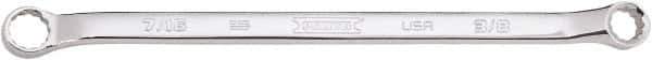 Proto - 3/8" x 7/16" 12 Point Box Wrench - Double End, 21/32" Head Diam x 37/64" Head Thickness, 7-3/4" OAL, Steel, Polished Finish, 15° Offset - Apex Tool & Supply