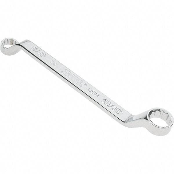 Proto - 11/16" x 3/4" 12 Point Box Wrench - Double End, 1" Head Diam x 1-5/32" Head Thickness, 10-51/64" OAL, Steel, Polished Finish, 15° Offset - Apex Tool & Supply