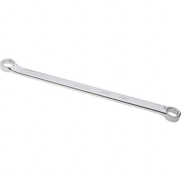 Proto - 7/8" x 1" 12 Point Spline Box Wrench - Double End, 1-17/64" Head Diam x 1-29/64" Head Thickness, 17-3/32" OAL, Steel, Polished Finish, 15° Offset - Apex Tool & Supply
