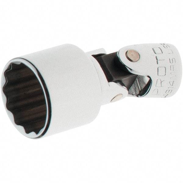 Proto - 1/4" Drive, Standard Hand Socket - 12 Points, 1-17/64" OAL, Steel, Full Polish Finish - Apex Tool & Supply