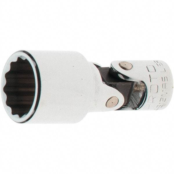 Proto - 1/4" Drive, Standard Hand Socket - 12 Points, 1-17/64" OAL, Steel, Full Polish Finish - Apex Tool & Supply