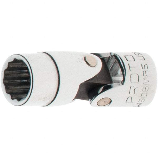 Proto - 1/4" Drive, Standard Hand Socket - 12 Points, 1-17/64" OAL, Steel, Full Polish Finish - Apex Tool & Supply