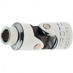 Proto - 1/4" Drive, Standard Hand Socket - 12 Points, 1-17/64" OAL, Steel, Full Polish Finish - Apex Tool & Supply