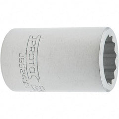 Proto - 3/4" Drive, Standard Hand Socket - 12 Points, 2.307" OAL, Steel, Full Polish Finish - Apex Tool & Supply