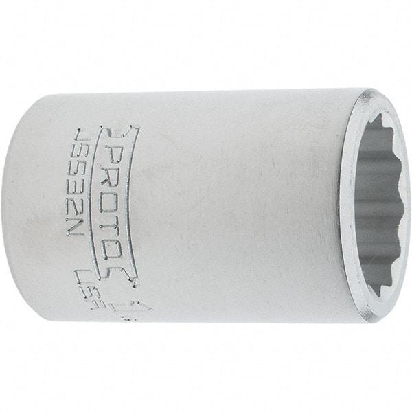 Proto - 1", 3/4" Drive, Standard Hand Socket - 12 Points, 2.285" OAL, Steel, Full Polish Finish - Apex Tool & Supply