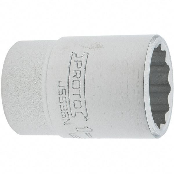Proto - 1-1/8", 3/4" Drive, Standard Hand Socket - 12 Points, 2.335" OAL, Steel, Full Polish Finish - Apex Tool & Supply