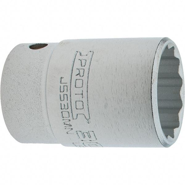 Proto - 3/4" Drive, Standard Hand Socket - 12 Points, 3.332" OAL, Steel, Full Polish Finish - Apex Tool & Supply