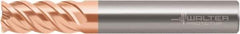 Walter-Prototyp - 12mm, 4 Flute, Single End, Solid Carbide, 1mm Corner Radius End Mill - 100mm OAL, 50° Helix, Right Hand Flute, 26mm LOC, Right Hand Cut - Apex Tool & Supply