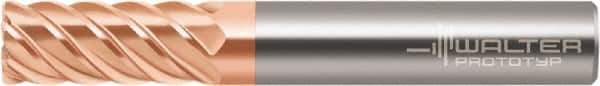 Walter-Prototyp - 8mm, 6 Flute, Single End, Solid Carbide, 1mm Corner Radius End Mill - 63mm OAL, 50° Helix, Right Hand Flute, 19mm LOC, Right Hand Cut - Apex Tool & Supply