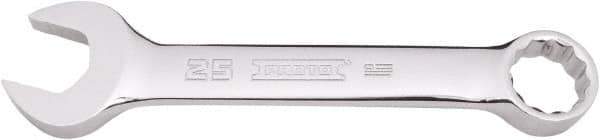 Proto - 25mm 12 Point Combination Wrench - 15° Offset Angle, 8-13/32" OAL, Steel, Full Polish Finish - Apex Tool & Supply