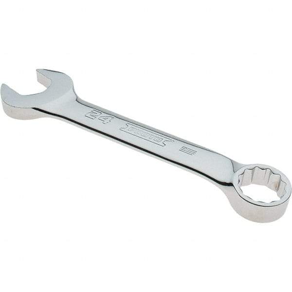 Proto - 24mm 12 Point Combination Wrench - 15° Offset Angle, 8-19/64" OAL, Steel, Full Polish Finish - Apex Tool & Supply
