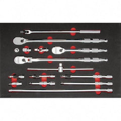 Proto - 15 Piece 1/2" Drive Mechanic's Tool Set - Comes in 23 x 16" Foam Insert - Apex Tool & Supply