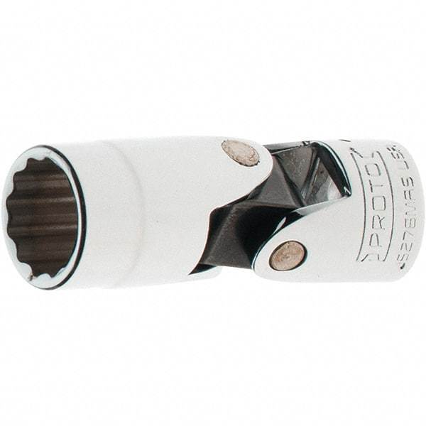 Proto - 3/8" Drive, Standard Hand Socket - 12 Points, 2-3/16" OAL, Steel, Full Polish Finish - Apex Tool & Supply