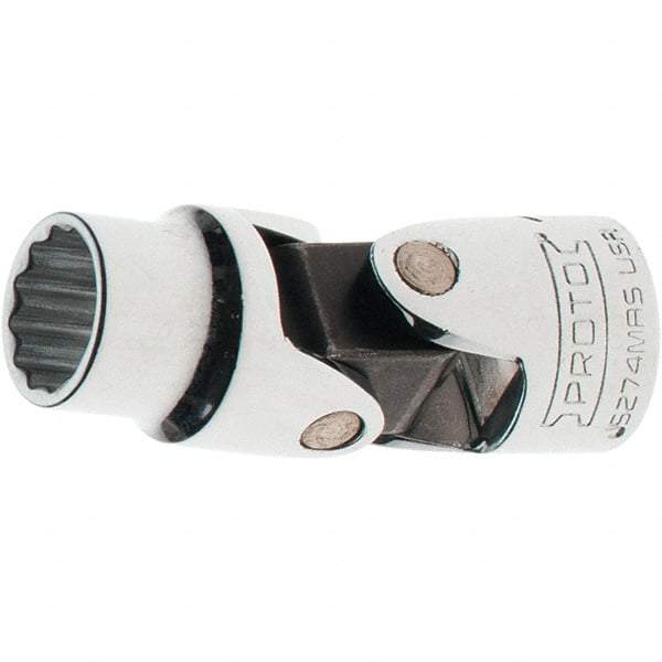 Proto - 3/8" Drive, Standard Hand Socket - 12 Points, 2" OAL, Steel, Full Polish Finish - Apex Tool & Supply