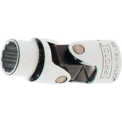 Proto - 3/8" Drive, Standard Hand Socket - 12 Points, 2" OAL, Steel, Full Polish Finish - Apex Tool & Supply