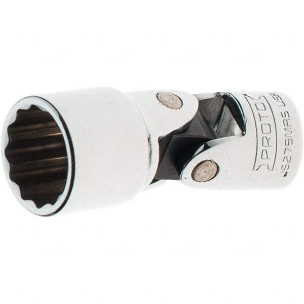 Proto - 3/8" Drive, Standard Hand Socket - 12 Points, 2-1/4" OAL, Steel, Full Polish Finish - Apex Tool & Supply
