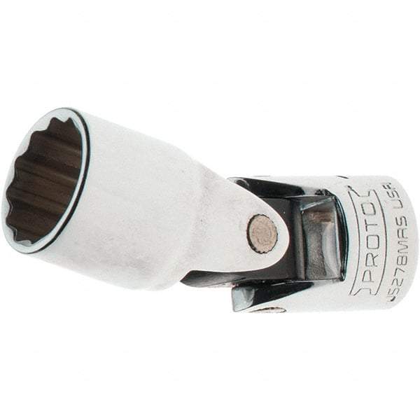 Proto - 3/8" Drive, Standard Hand Socket - 12 Points, 2-1/4" OAL, Steel, Full Polish Finish - Apex Tool & Supply